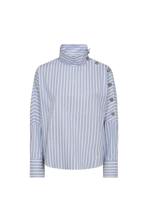 Co´Couture - Devincc Asymcc Button Blouse 45019 - 17 - Blue