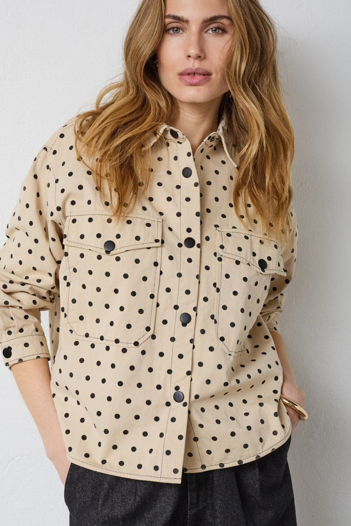 Co´Couture - Diddicc Dot Shirt 45099 - 199 - Bone