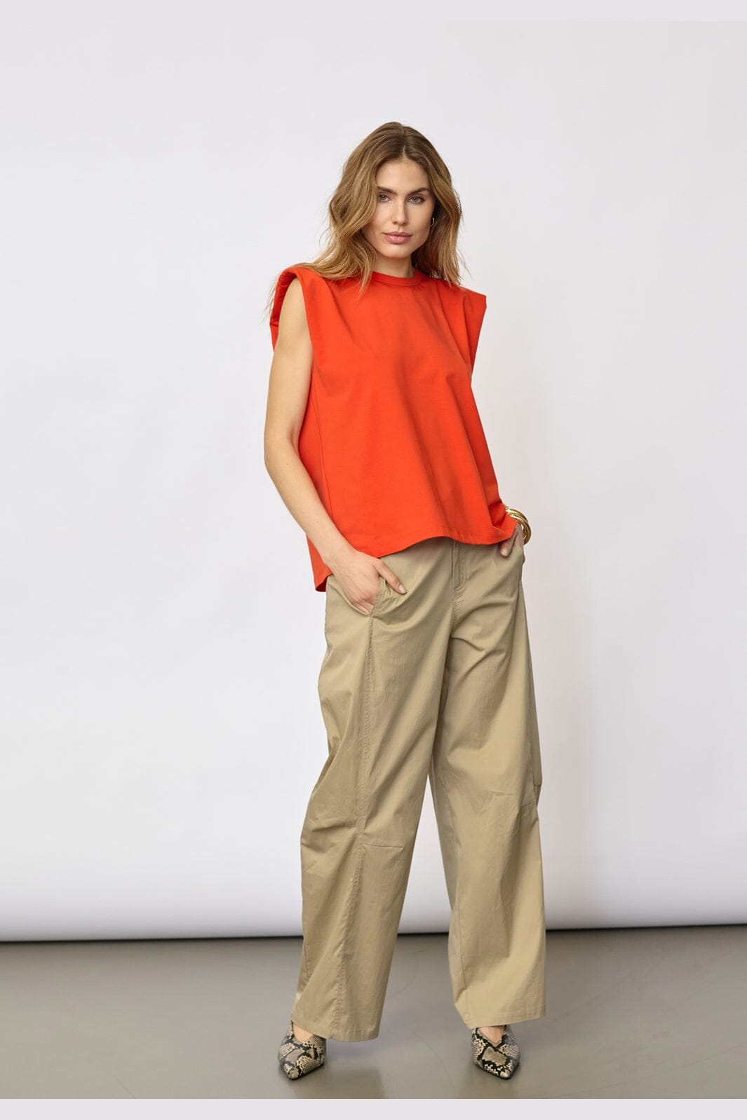 Co´Couture - Eddiecc Tee 43037 - 66 - Flame