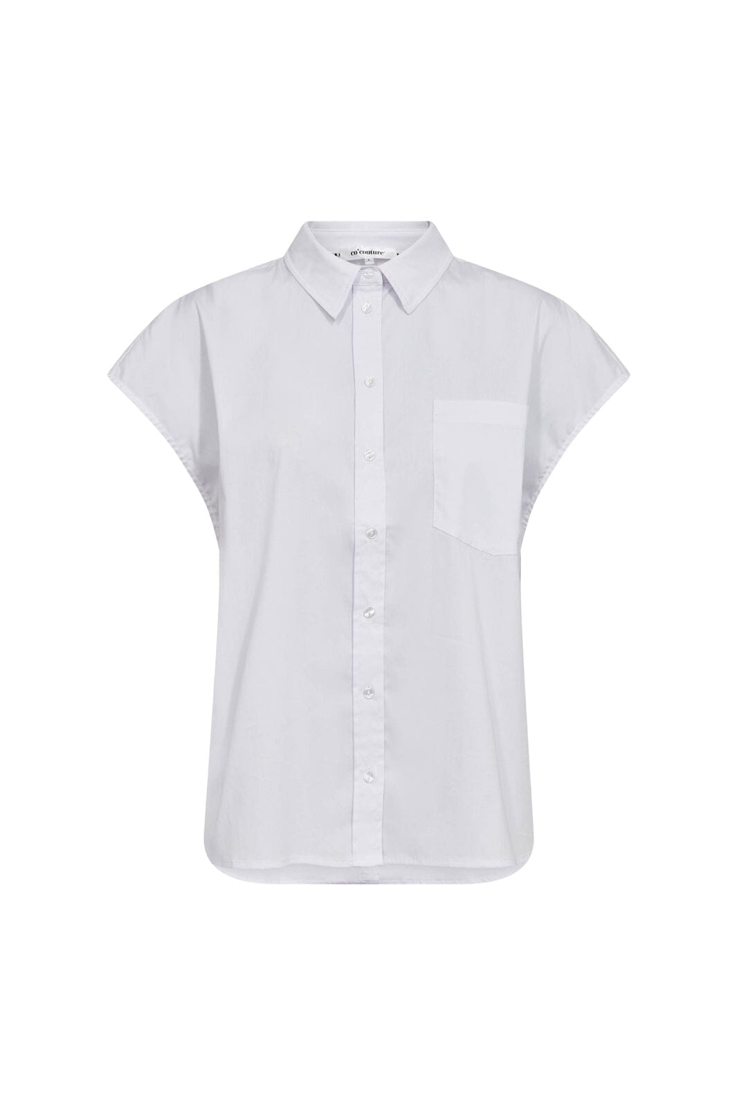 Co´Couture - Elaracc Slit Back Ss Shirt 45142 - 4000 - White