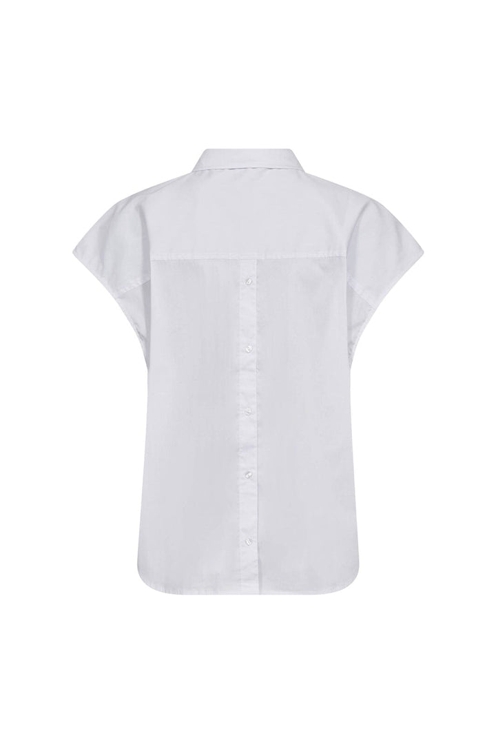 Co´Couture - Elaracc Slit Back Ss Shirt 45142 - 4000 - White