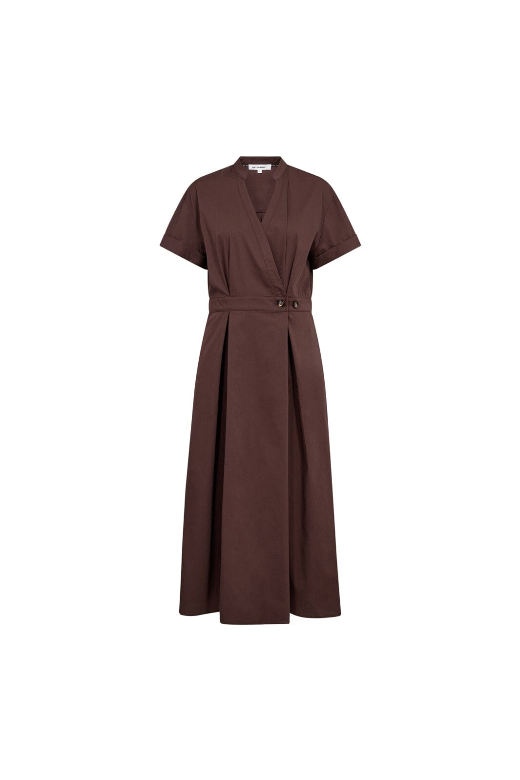 Co´Couture - Elaracc Wrap Ss Dress 46112 - 145 - Dark Brown