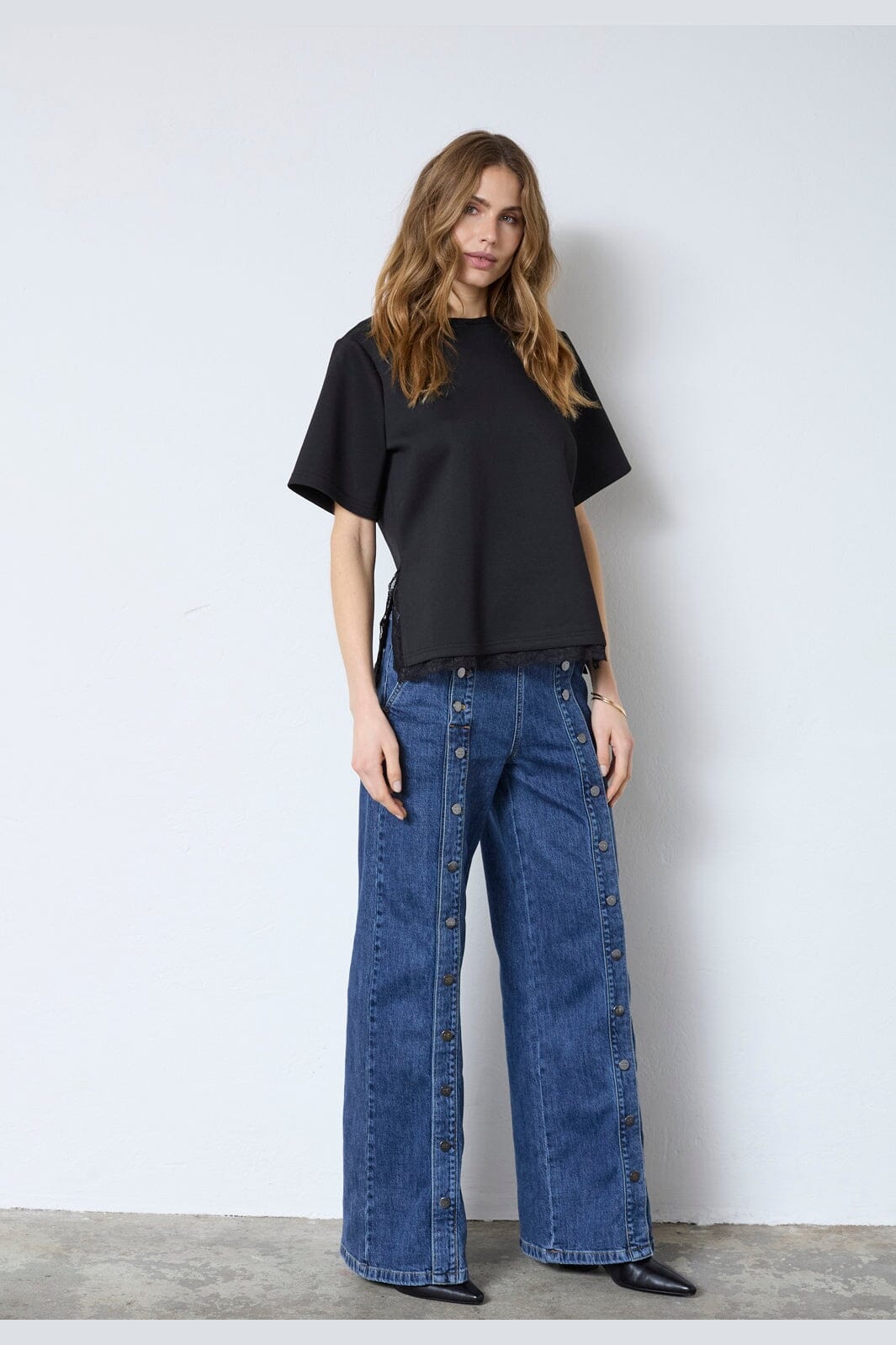 Co´Couture - Evicc Lace Tee 43031 - 96 - Black