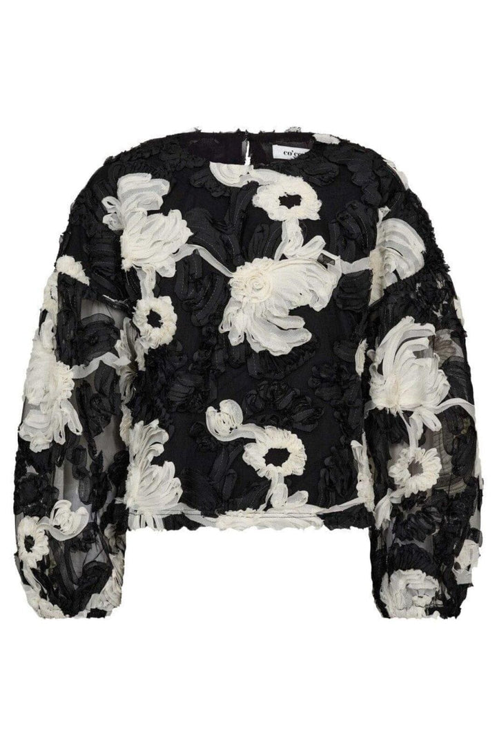 Co´Couture - Fleurcc Fluffy Blouse 35951 - 96 - Black Bluser 