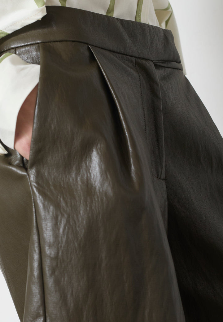 Co´Couture - Gittcc Pleat Shorts 41070 - 7555 - Army Shorts 