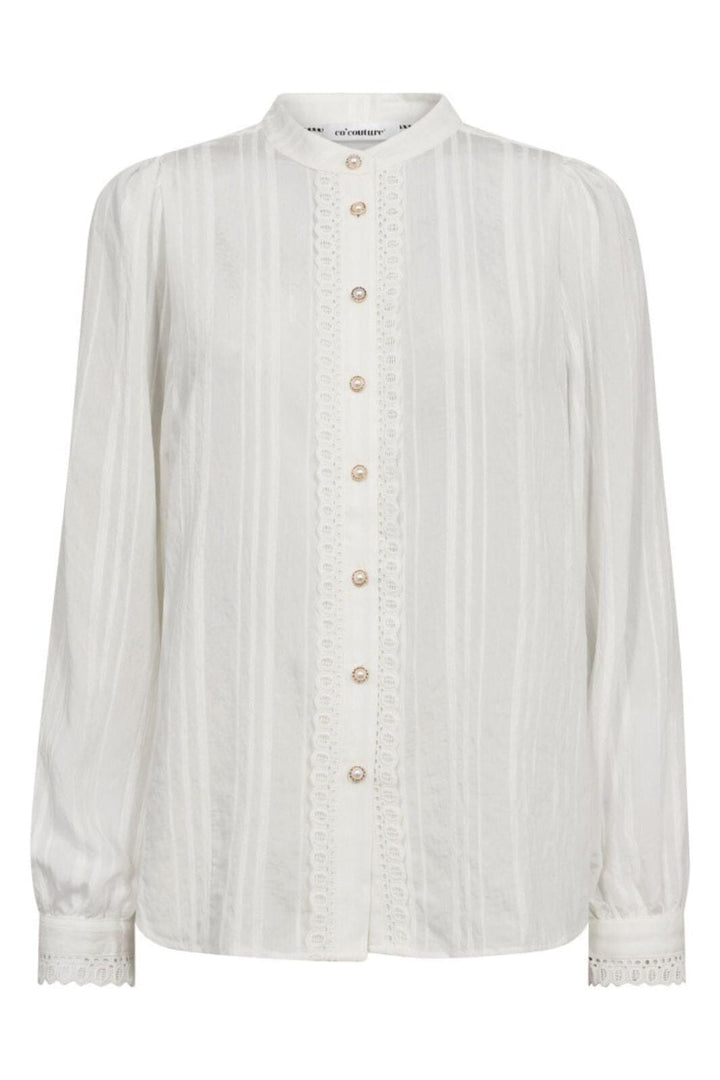 Co´Couture - Kesicc Lace Shirt 35960 - 4000 - White Skjorter 