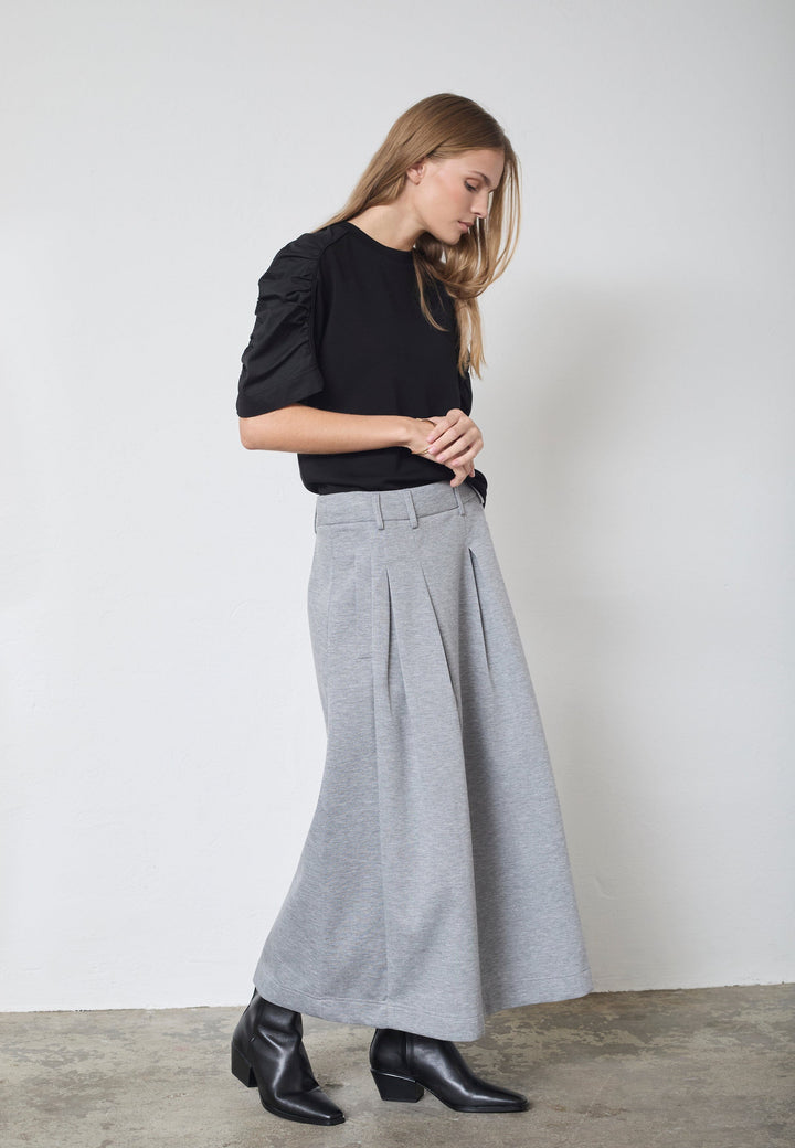 Co´Couture - Lancecc Pleat Skirt 44015 - 57 - Grey Melange Nederdele 