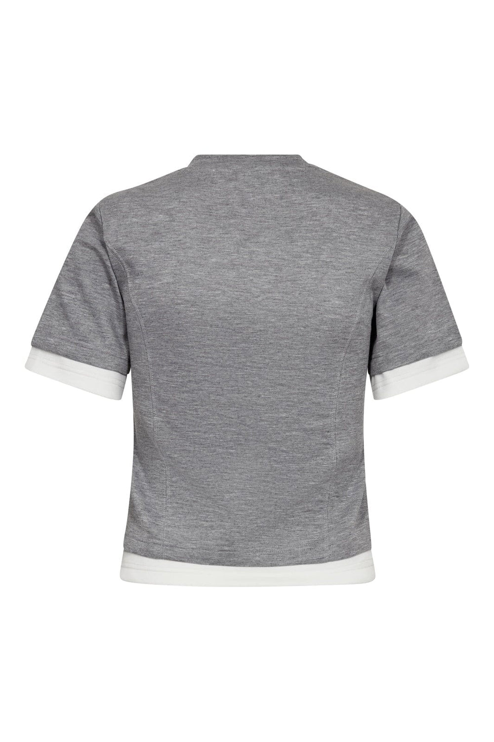 Co´Couture - Lancecc Zipper Tee 43011 - 57 - Grey Melange
