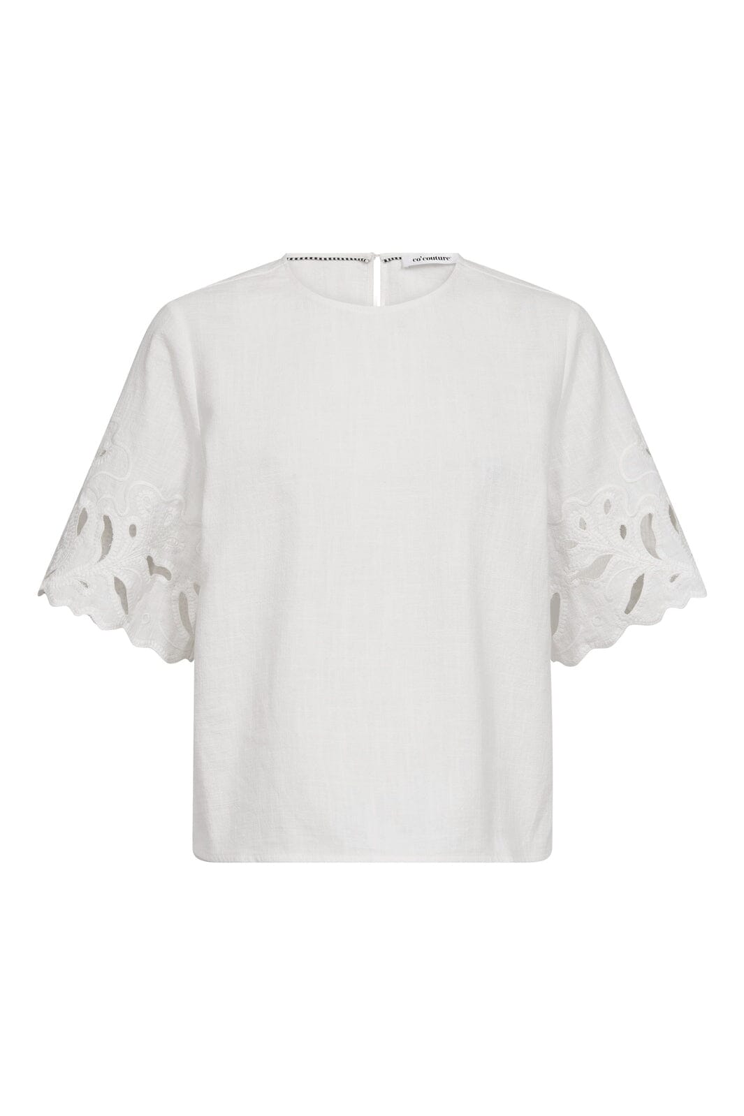 Co´Couture - Litacc Linen Emb Ss Blouse 45157 - 4000 - White