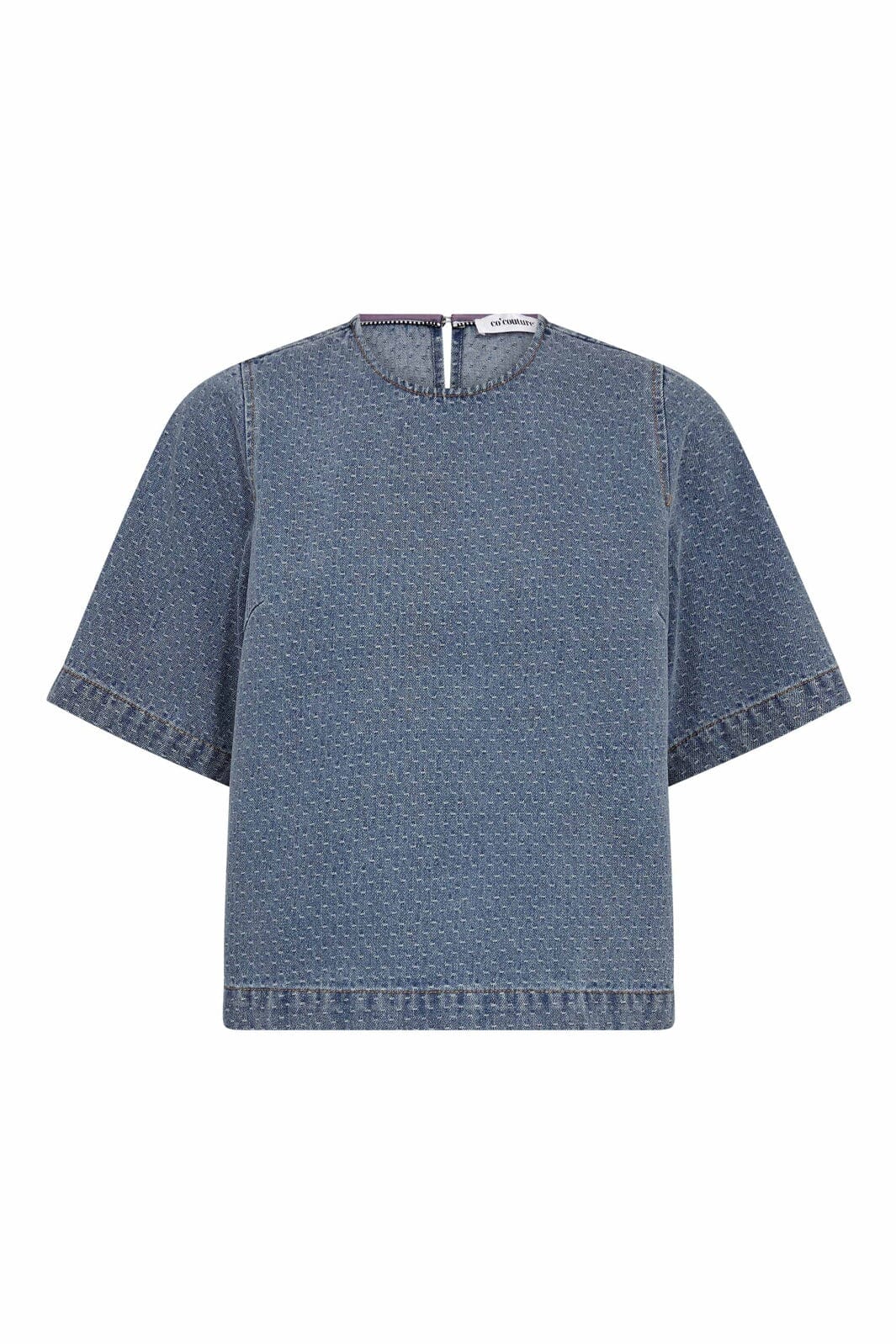 Co´Couture - Lovacc Denim Ss Blouse 45080 - 552 - Denim Blue