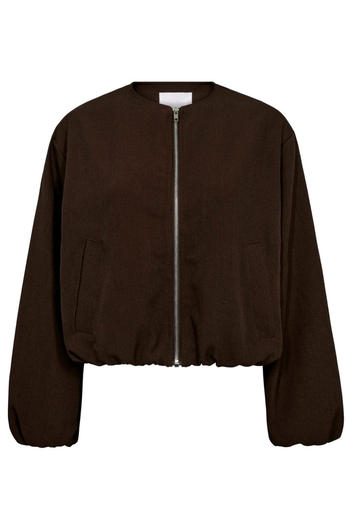 Co´Couture - Lunacc Balloon Zip Jacket 30330 - 145 - Dark Brown Jakker 