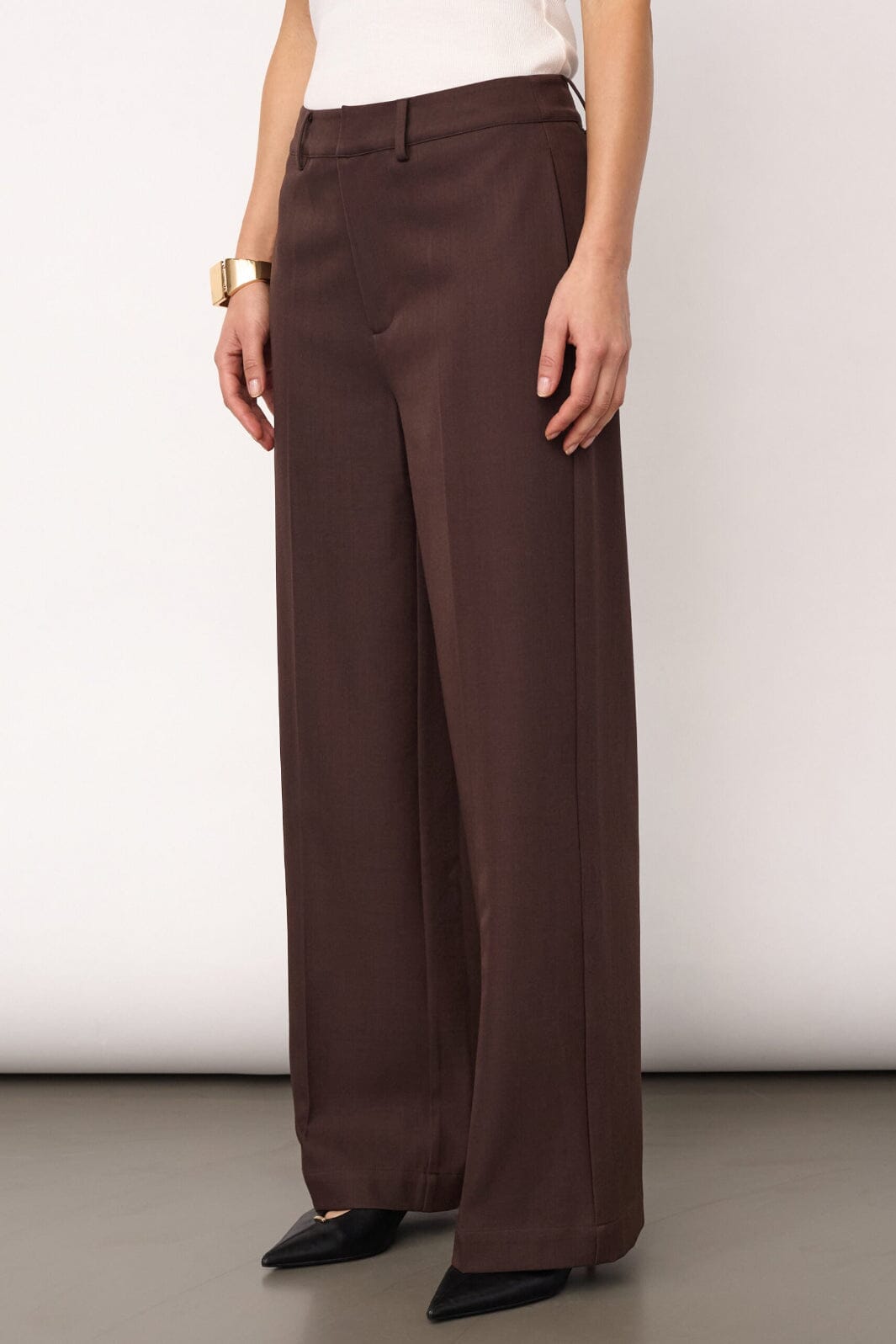 Co´Couture - Lunacc Wide Pant 500428 - 20003 - Dark Brown Bukser 
