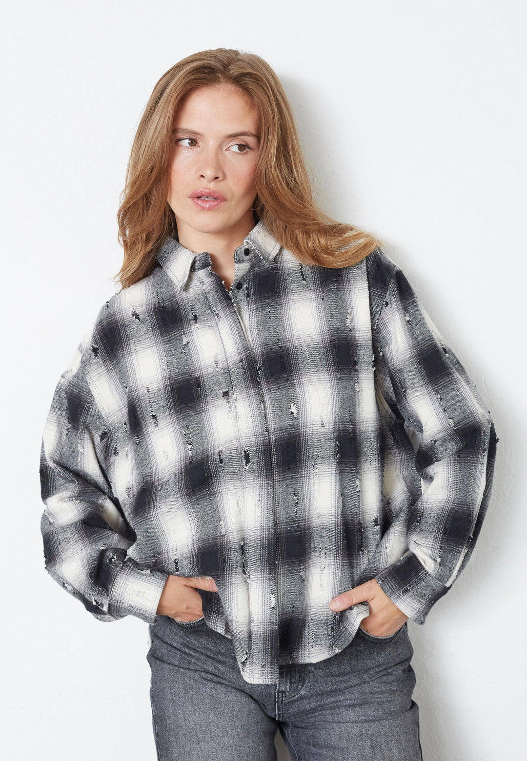 Co´Couture - Mobycc Check Shirt 35900 - 96 - Black Skjorter 