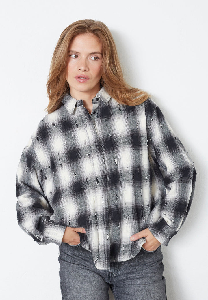 Co´Couture - Mobycc Check Shirt 35900 - 96 - Black Skjorter 