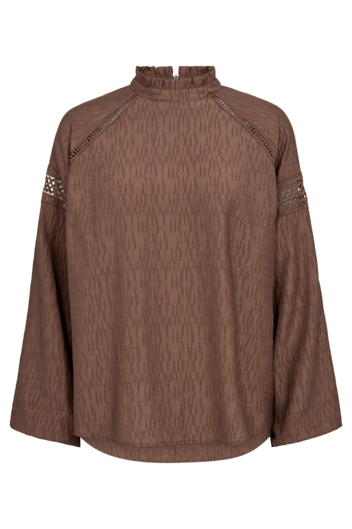 Co´Couture - Naracc Balloon Blouse 35548 - 80 - Chocolate