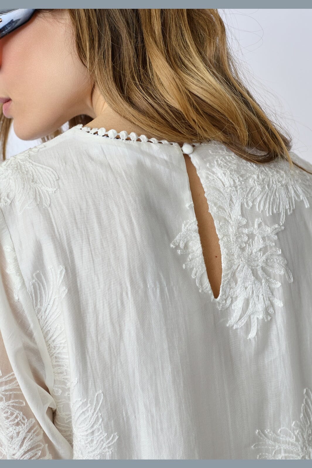 Co´Couture - Neacc Ss O-Blouse 45124 - 4000 - White