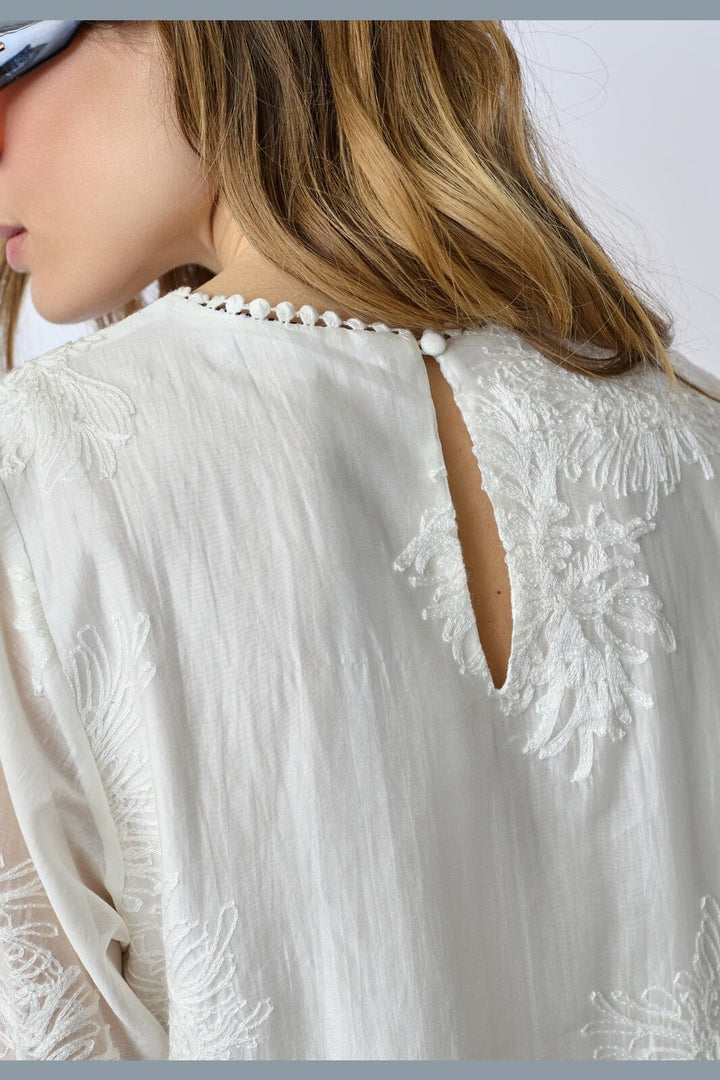 Co´Couture - Neacc Ss O-Blouse 45124 - 4000 - White