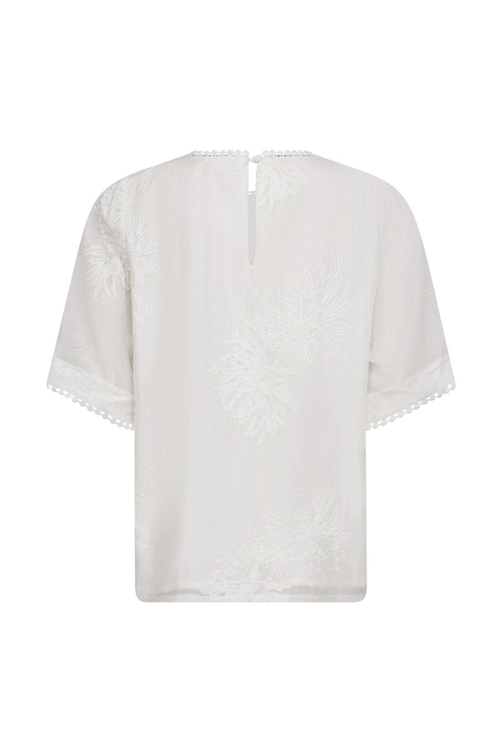 Co´Couture - Neacc Ss O-Blouse 45124 - 4000 - White