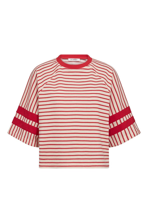 Co´Couture - Normacc Stripe 87 Tee 43025 - 66 - Flame