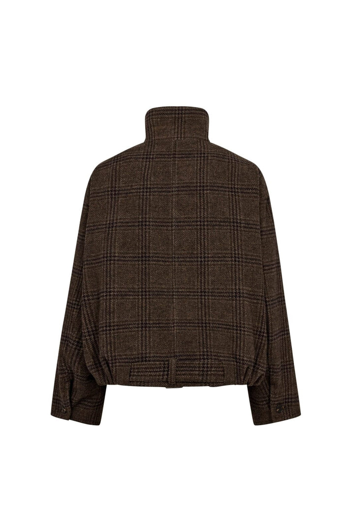 Co´Couture - Olvacc Check Balloon Jacket 500170 - 20003 - Dark Brown