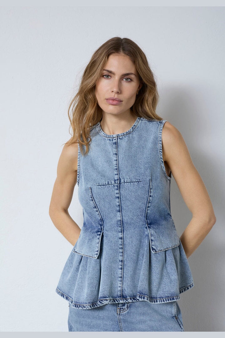 Co´Couture - Pancycc Denim Top 43008 - 114 - Fade Denim
