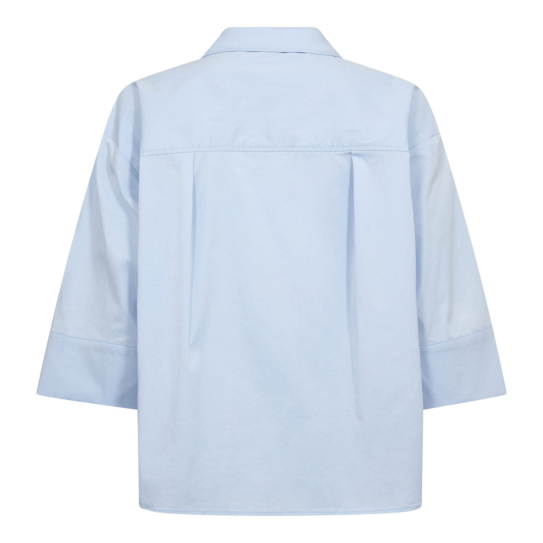Co´Couture - Poppycc V-Blouse 500024 - 40004 - Pale Blue Bluser 