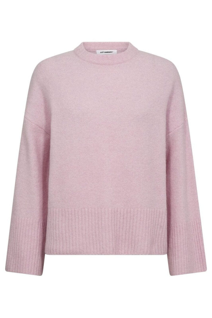 Co´Couture - Rogercc O-Neck Knit 32196 - 4543 - Pale Pink Strikbluser 