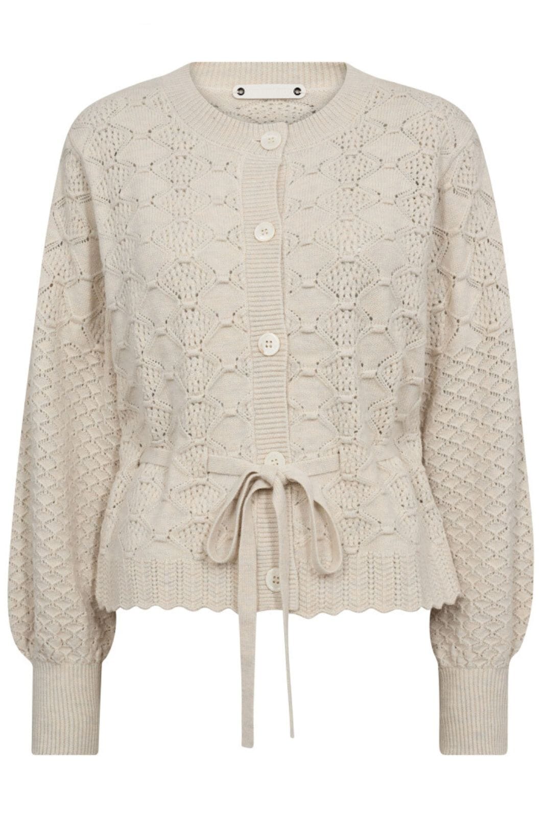 Co´Couture - Rowcc Pointelle Tie Cardigan 32241 - 4021 - Ivory Cardigans 