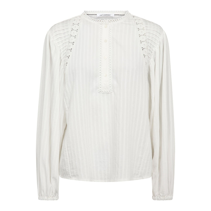 Co´Couture - Sennecc Lace Blouse 500568 - 10001 - White Bluser 