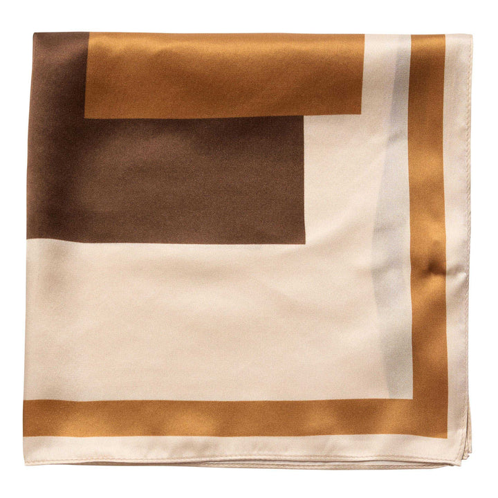 Co´Couture - Shilacc Silk Block Scarf 500249 - 20002 - Brown Tørklæder 
