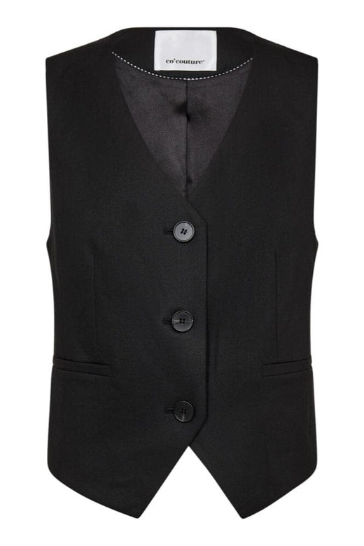 Co´Couture - Sibellecc Open Back Vest 30378 - 96 - Black Frakker 