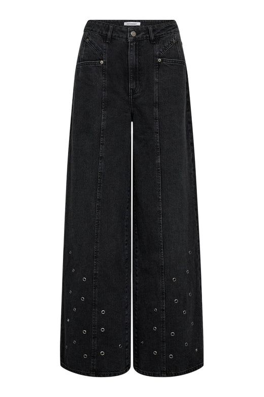 Co´Couture - Sifcc Eyelet Wide Jeans 31586 - 96 - Black