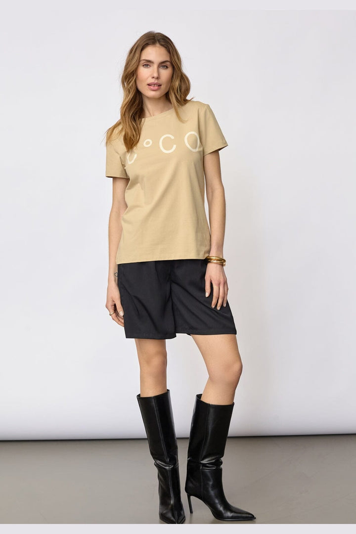 Co´Couture - Signaturecc New Tee 33200 - 320 - Bisquit