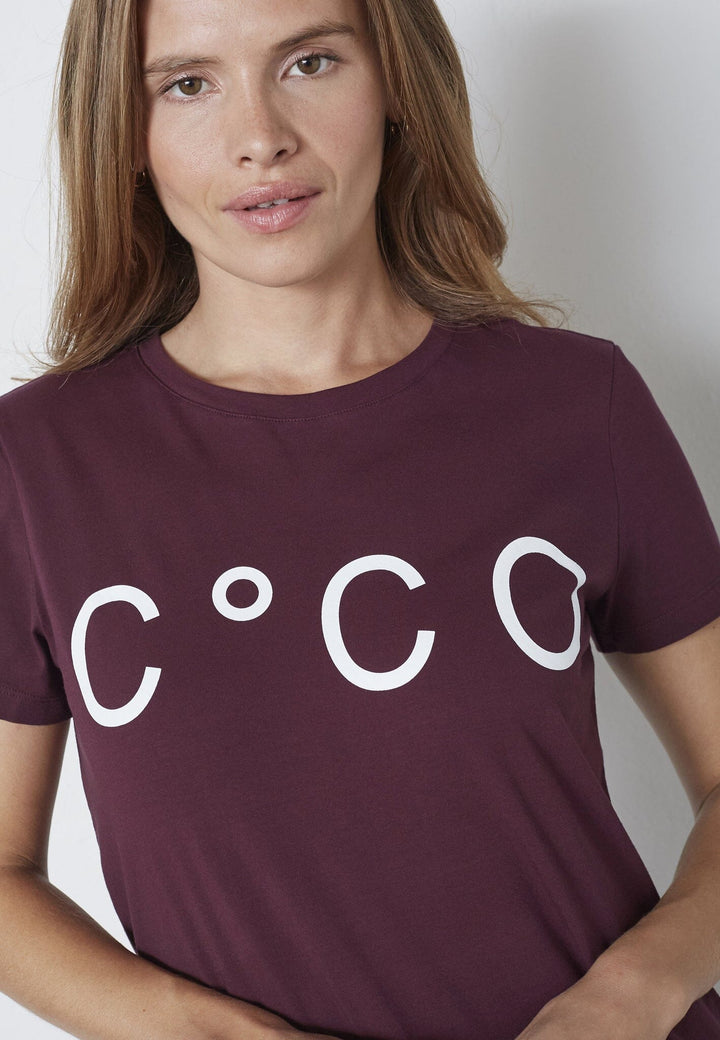 Co´Couture - Signaturecc New Tee 33200 - 87 - Winered T-shirts 