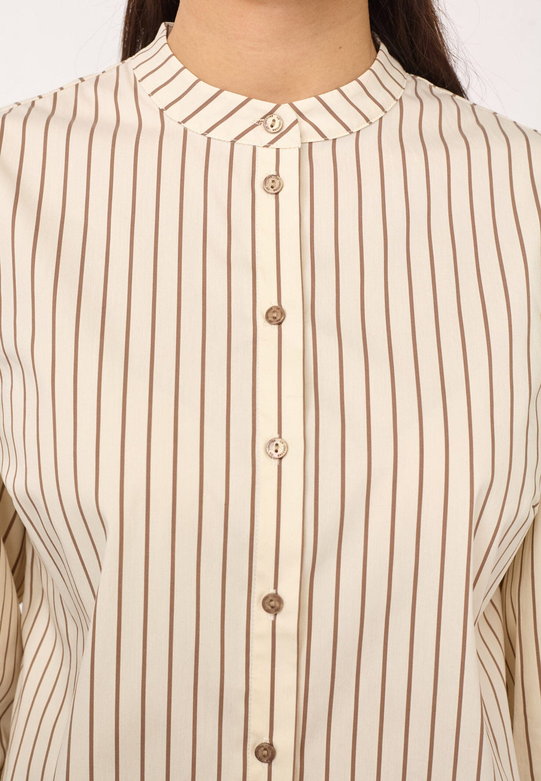 Co´Couture - Sigridcc Stripe Shirt 500198 - 10006 - Bone Skjorter 