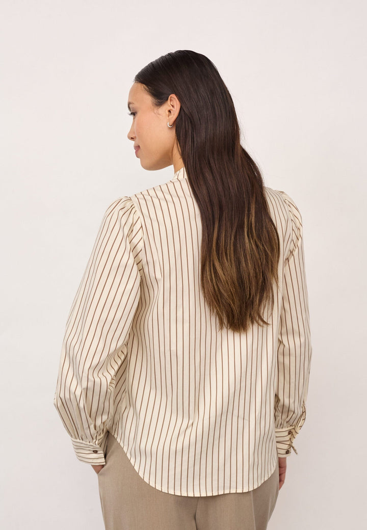 Co´Couture - Sigridcc Stripe Shirt 500198 - 10006 - Bone Skjorter 