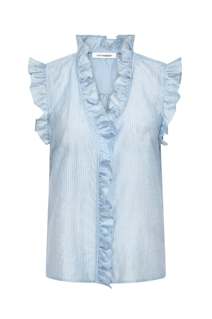 Co´Couture - Sisucc Frill Top 45193 - 23 - Pale Blue