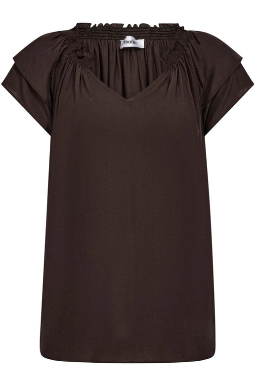 Co´Couture - Sunrisecc Top 75683 - 83 - Mocca Bluser 