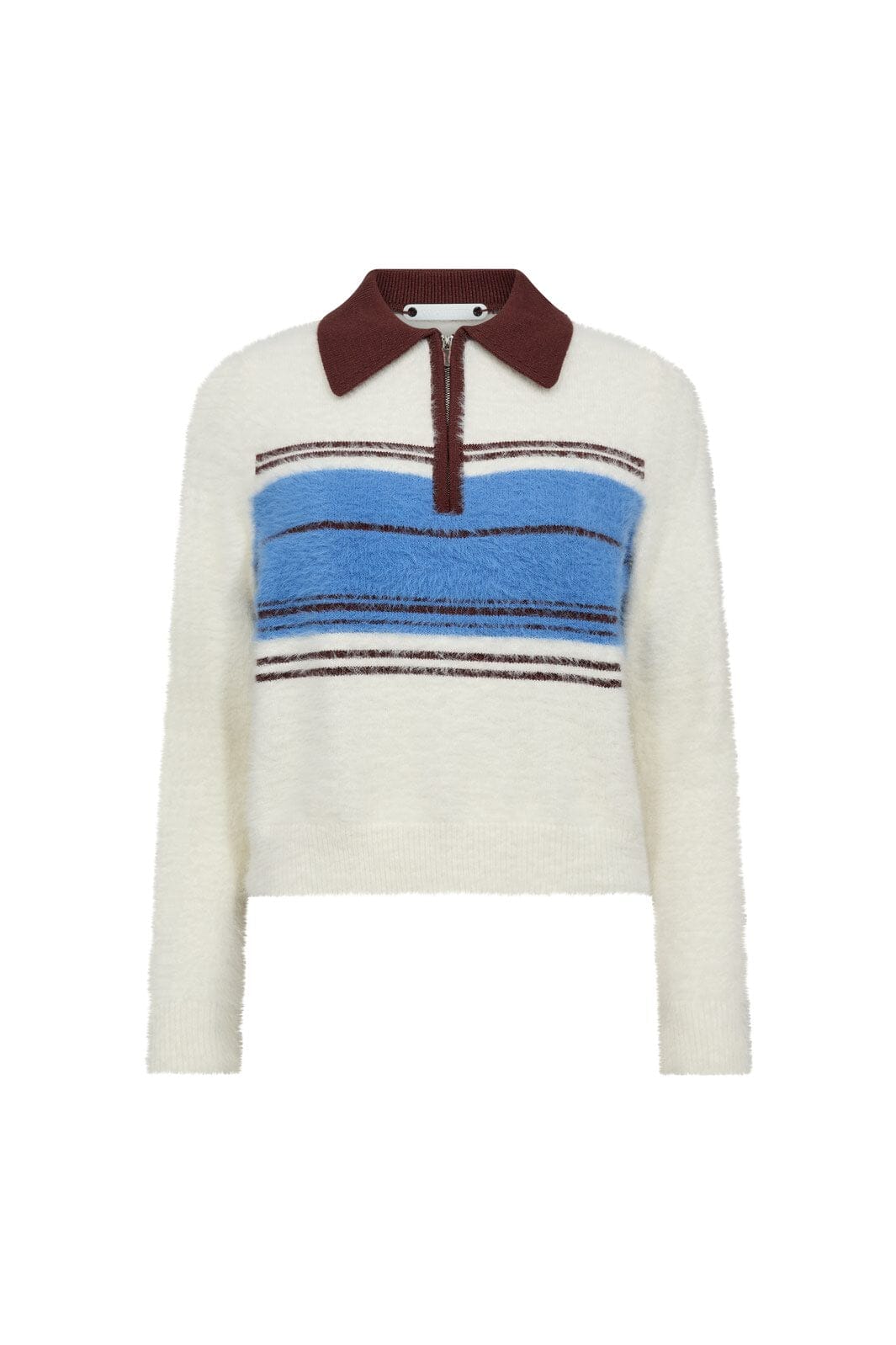 Co´Couture - Torycc Stripe Zip Knit 32198 - 11 - Off White