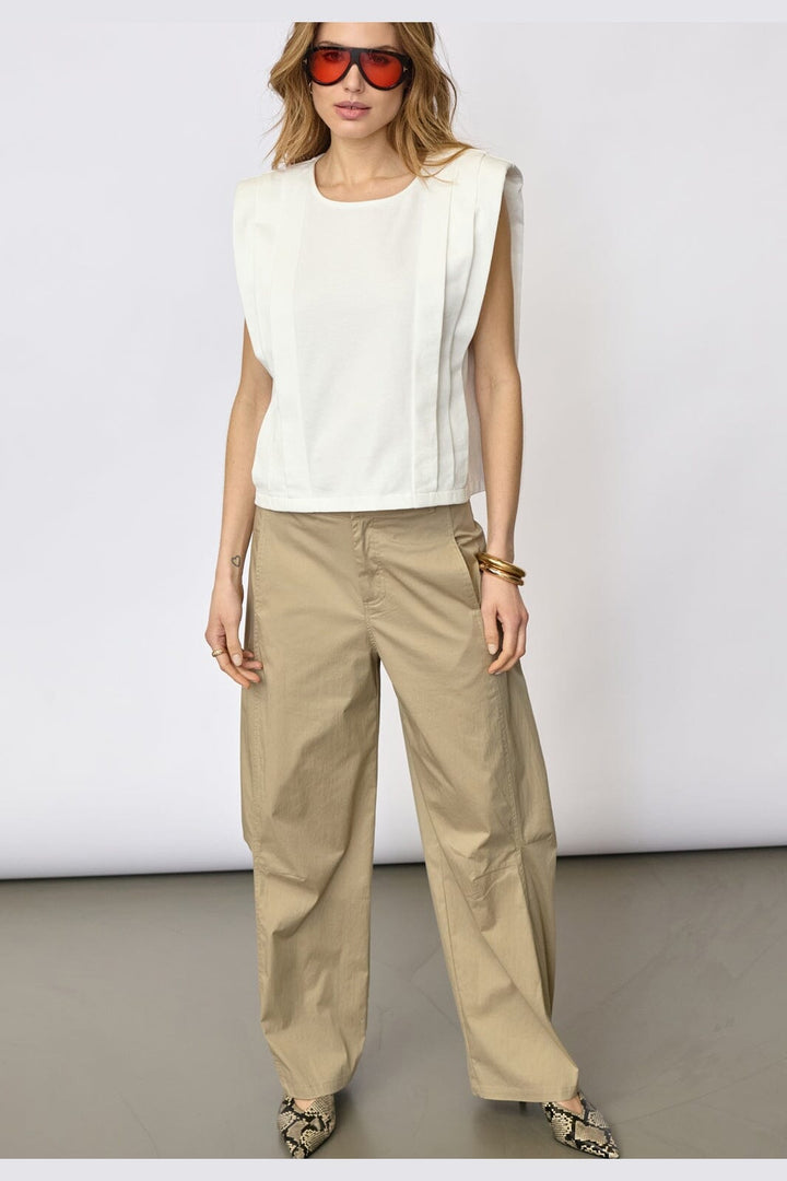 Co´Couture - Zellicc Padded Pleat Top 45151 - 4000 - White