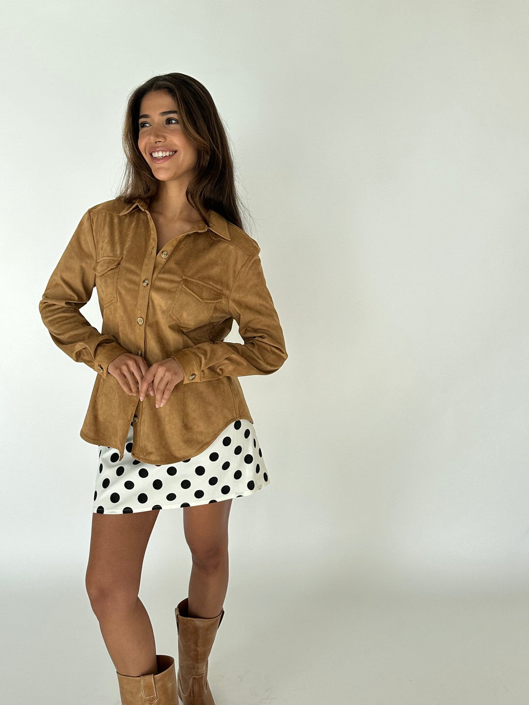 Continue - Ronja Suede 15031 - Cognac Bluser 