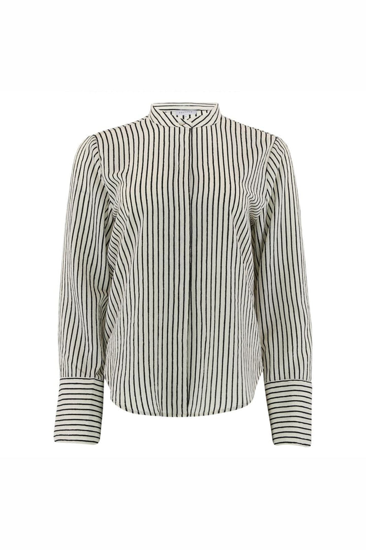 Continue - Selma Stripe - Offwhite With Black Stripe