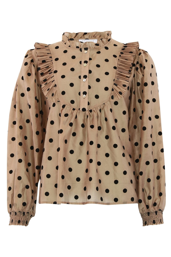 Continue - Silke Dot 14959 - Nougat W Black Dot Bluser 