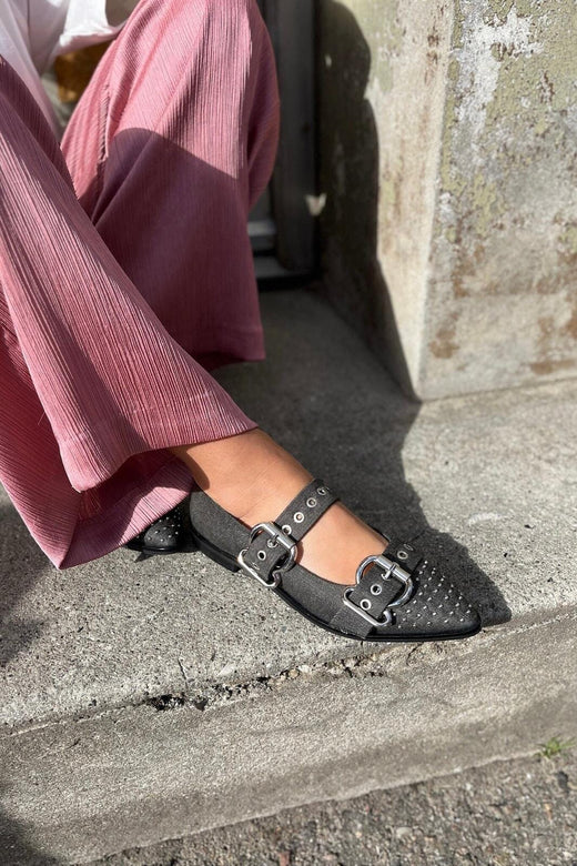 Copenhagen Shoes - Future Vibes Denim - 0262 Black Denim Ballerinaer 