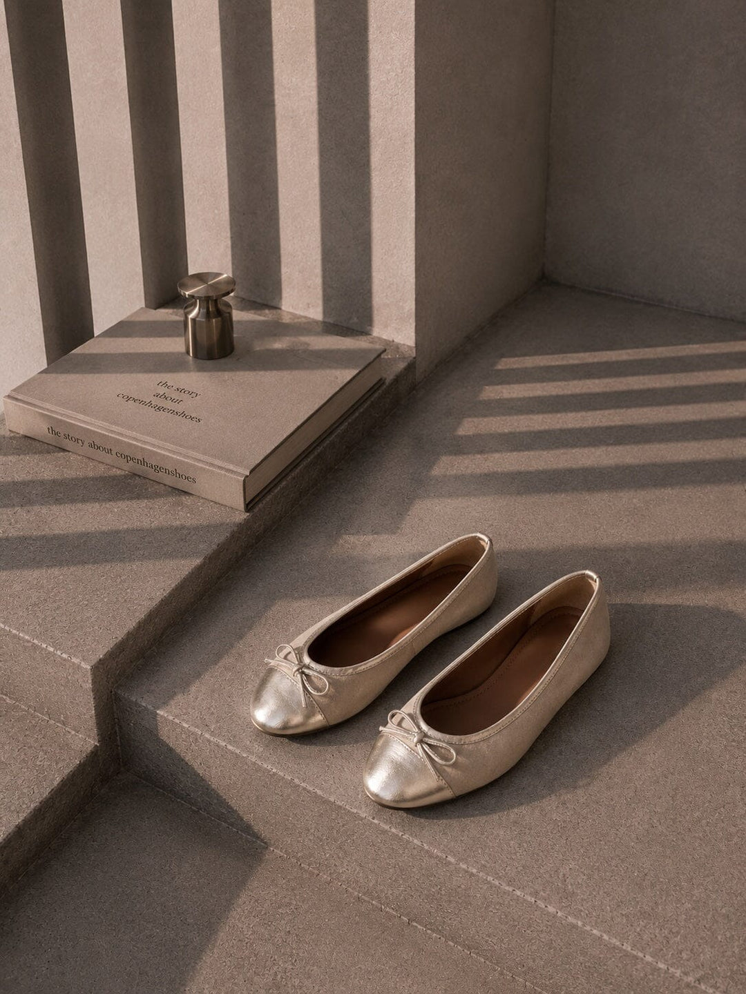 Copenhagen Shoes - Good Luck CS8466 - 161 - Nude/Gold Ballerinaer 