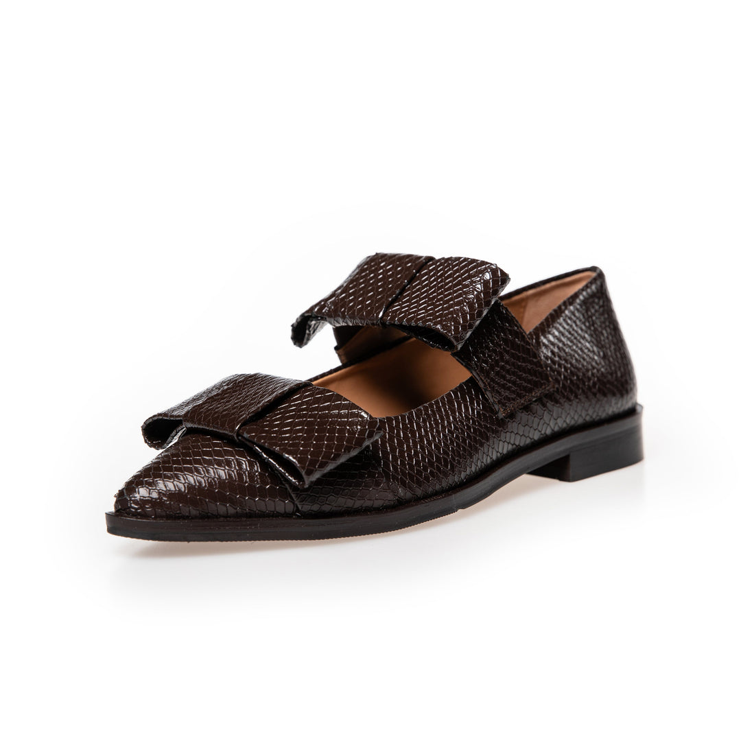 Copenhagen Shoes - Just A Vibe Brown CS8961 - 004 - Dark Brown Ballerinaer 
