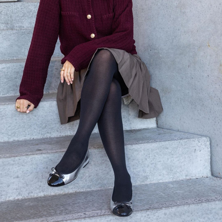 Copenhagen Shoes - My Own Ballerinas - 334 Silver / Black Ballerinaer 