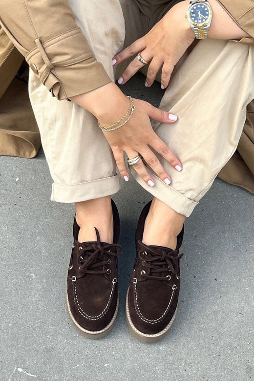 Copenhagen Shoes - The Walk Suede Cs8838 - 004 - Dark Brown Loafers 