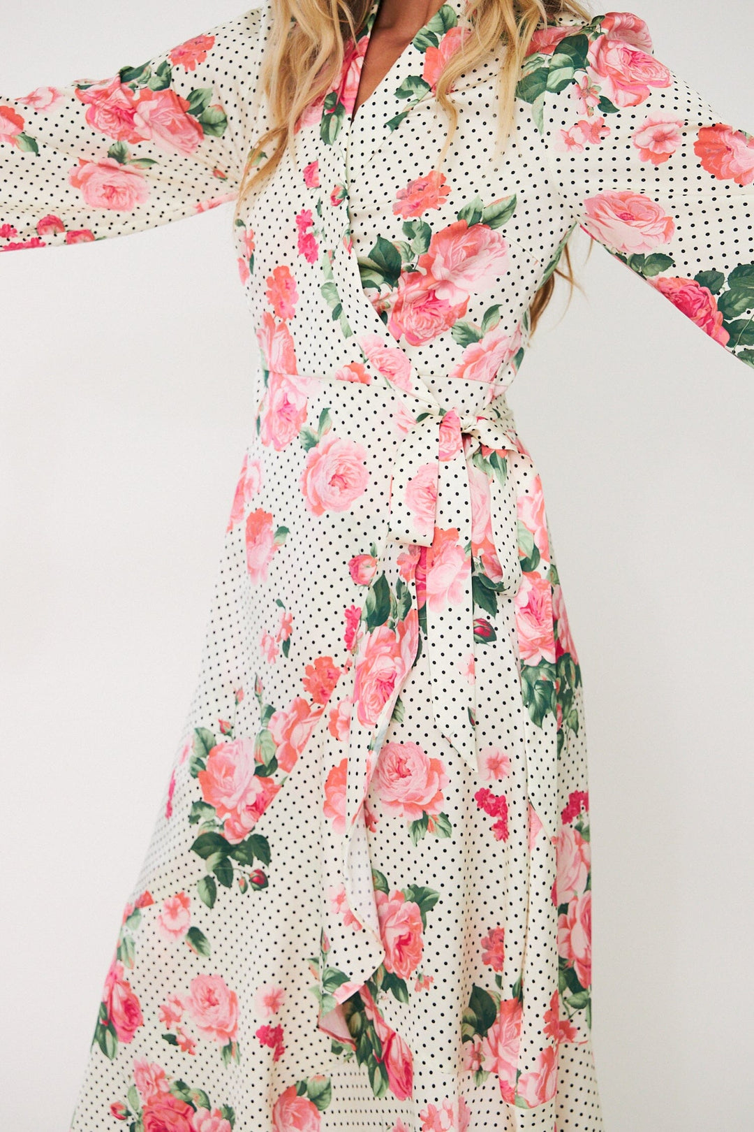 Cras - Lara Dress C489 - Polka Rose Kjoler 