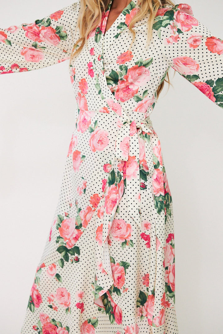 Cras - Lara Dress C489 - Polka Rose Kjoler 